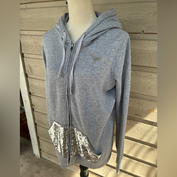 Vintage Victoria Secret Pink Bling Hoodie - Picture 4 of 10